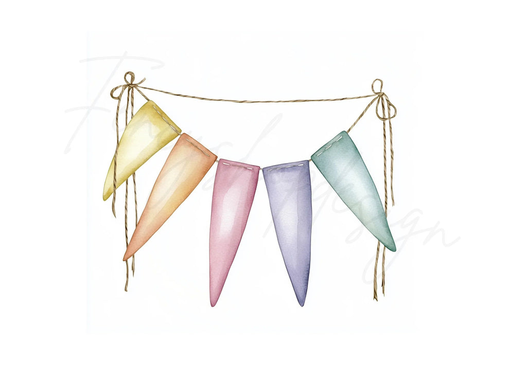 Simple Bunting Banner Clipart Bundle