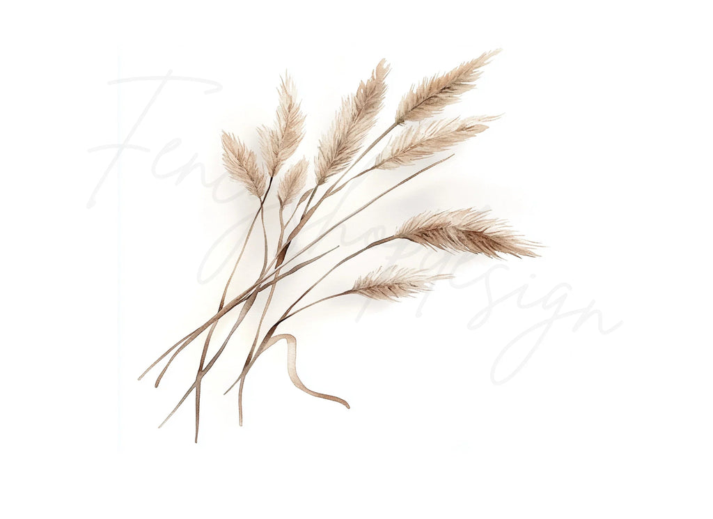 Pampas Grass Clipart Bundle