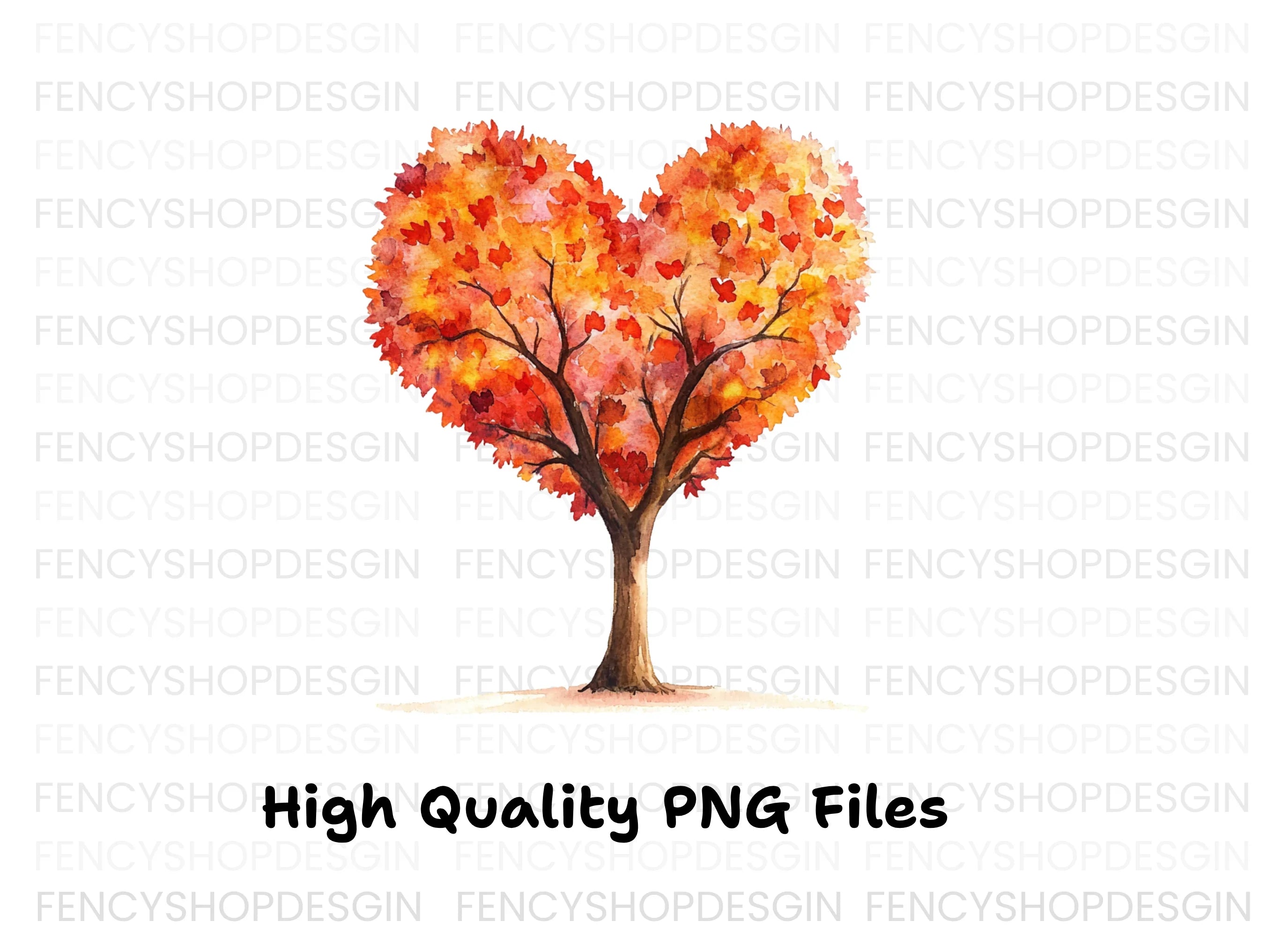 Heart Tree Clipart Bundle
