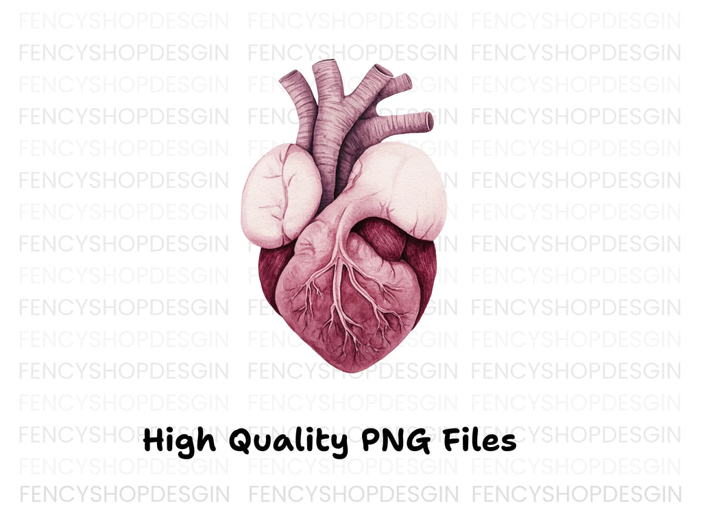Realistic Human Heart Clipart Bundle