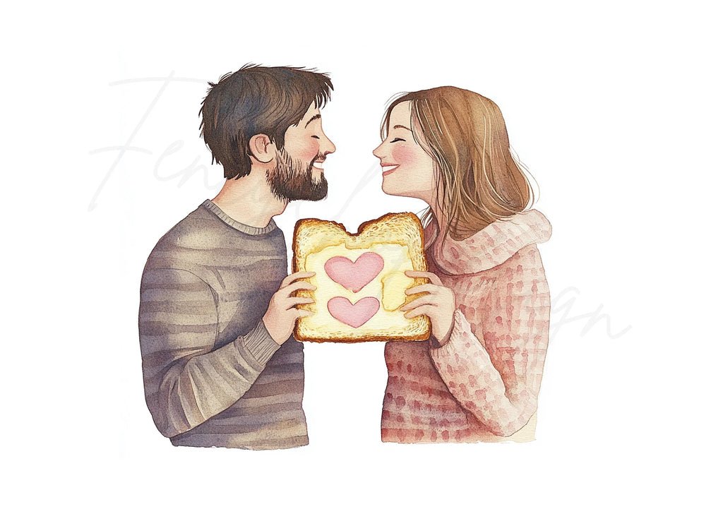 Cute Couple Toast Love Clipart Bundle