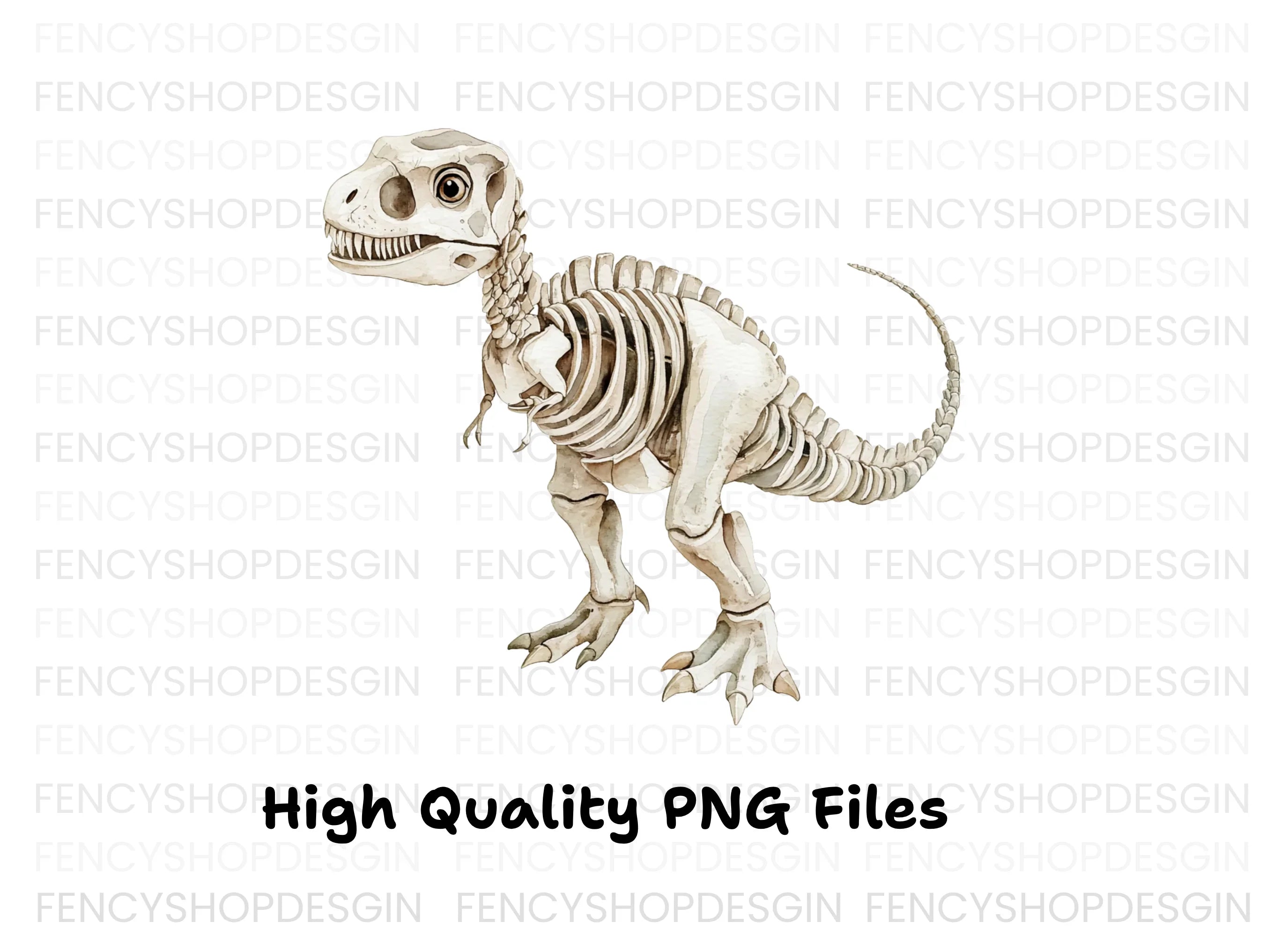 Dinosaur Skeleton Clipart Bundle