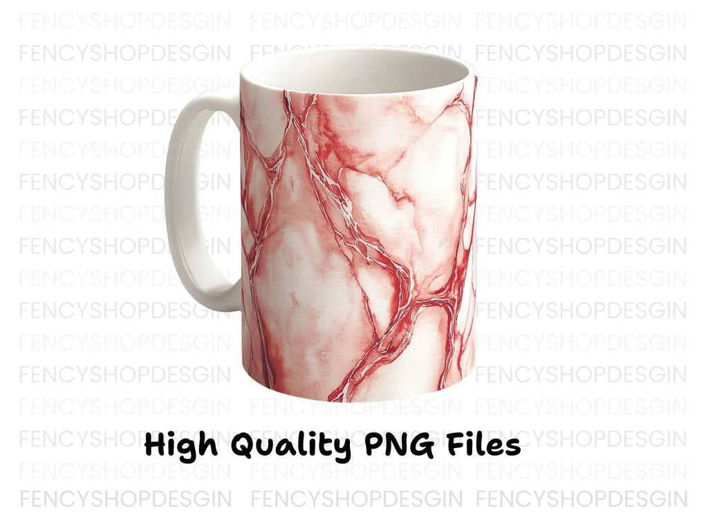 Red Marble Pattern Clipart Bundle