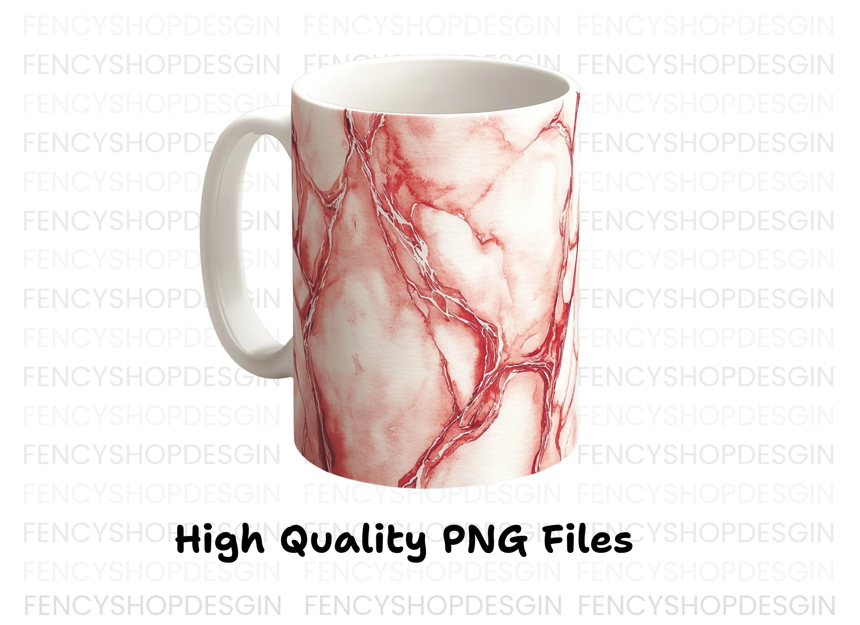 Red Marble Pattern Clipart Bundle