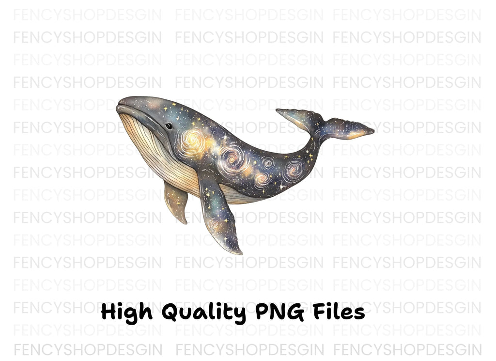 Celestial Whale Clipart Bundle