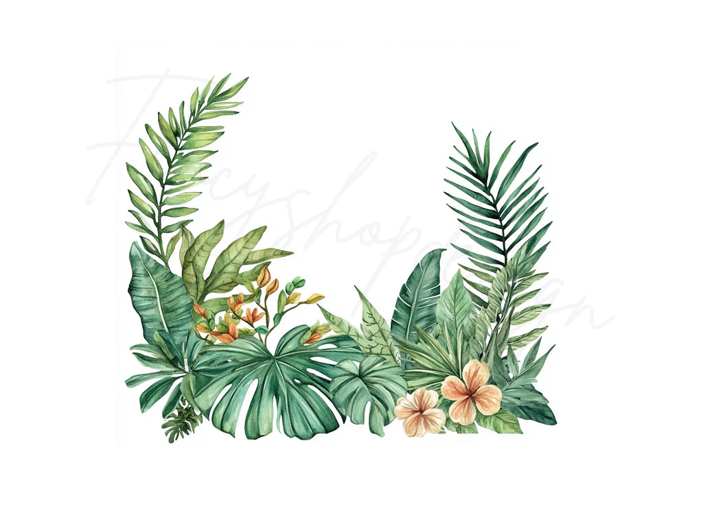 Tropical Leaves Clipart Bundle