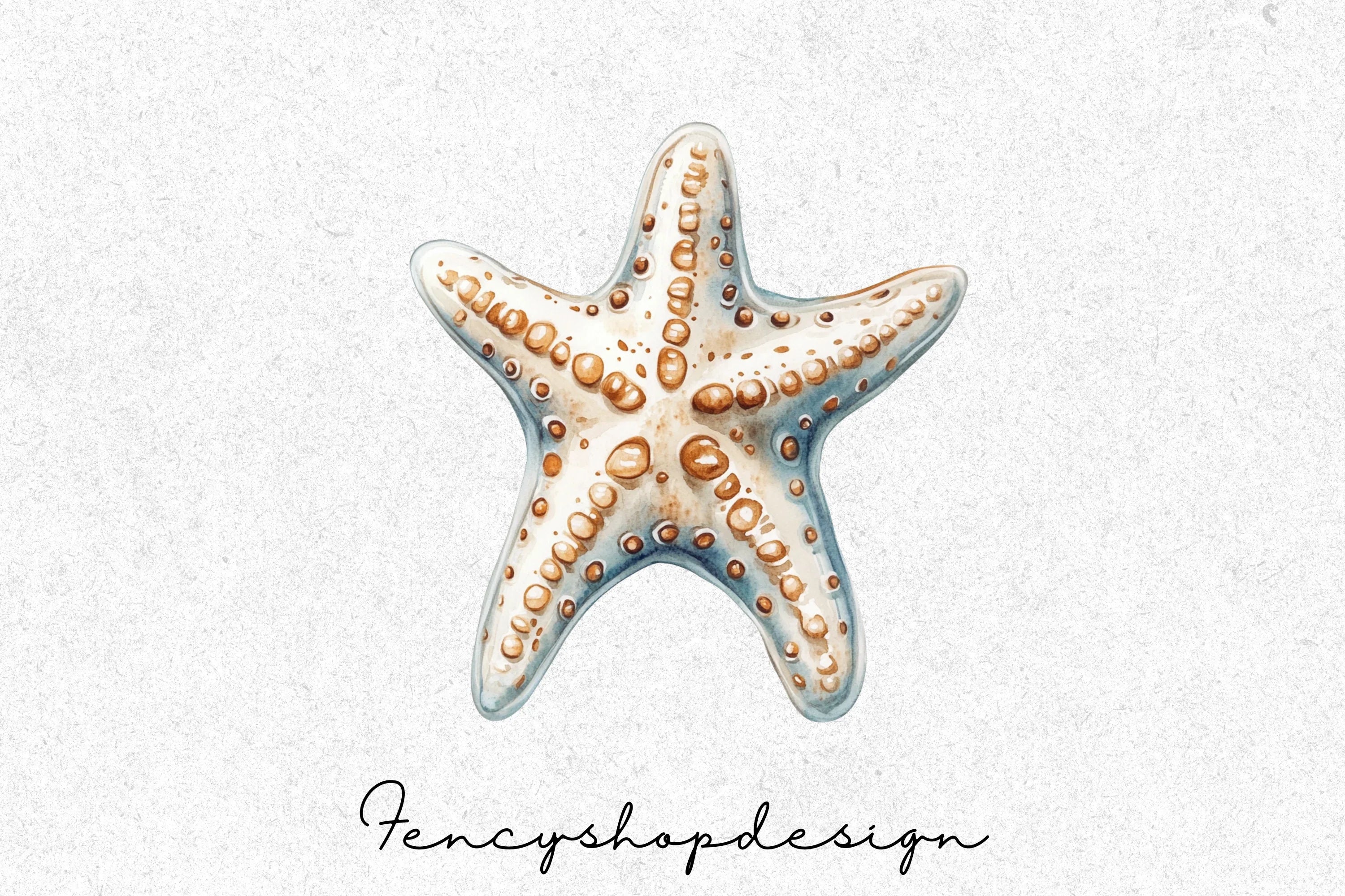 Realistic Ocean Starfish Clipart Bundle