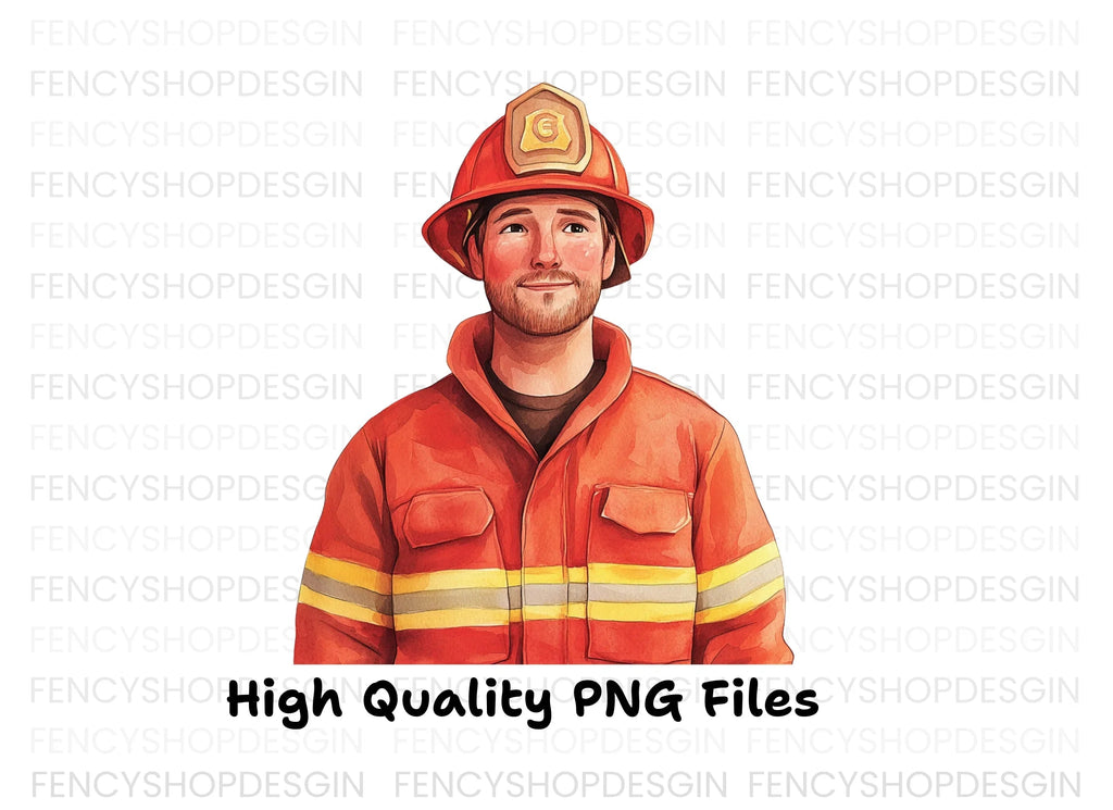 Brave Firefighter Illustration Clipart Bundle