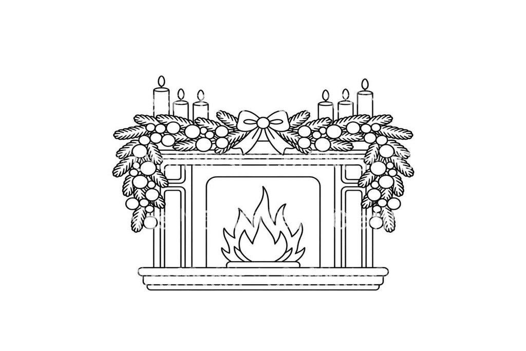 Christmas FireplacePage Coloring Books