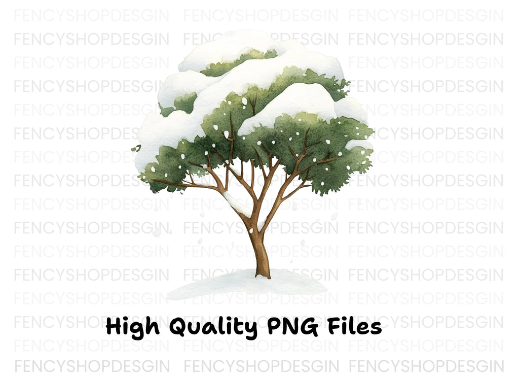 Winter Trees Clipart Bundle