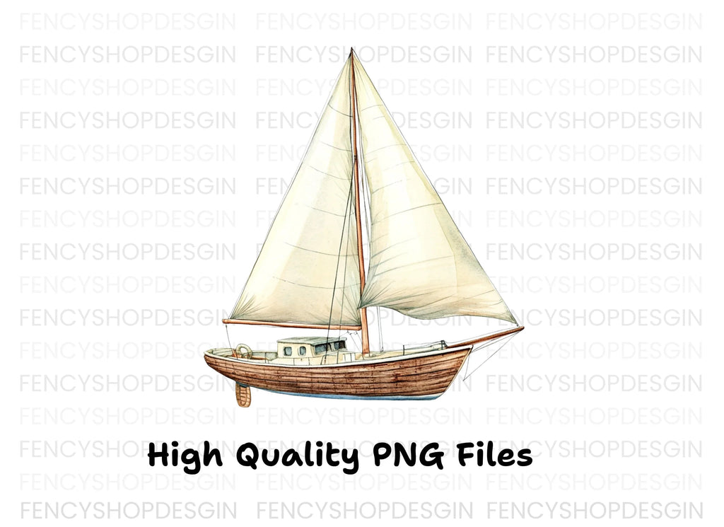 Vintage Sailboat Clipart Bundle
