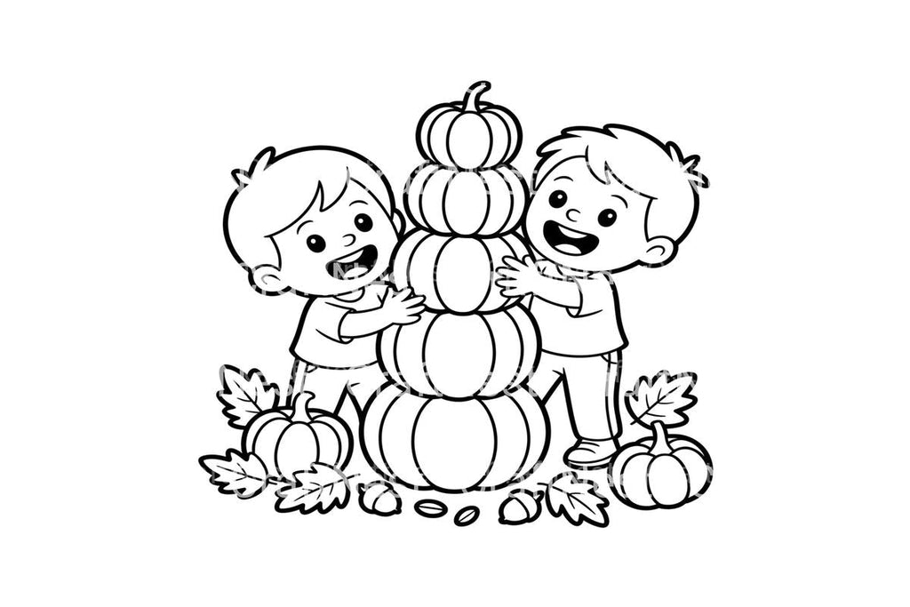 Kids Stacking PumpkinsFun Coloring Books
