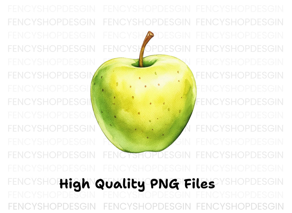 Green Apple Clipart Bundle