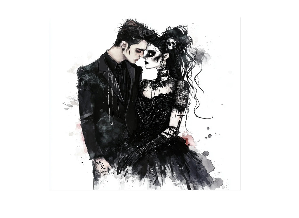 Spooky Gothic Wedding Clipart Bundle