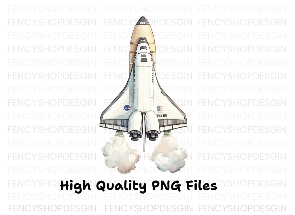 Space Shuttle Launch Clipart Bundle
