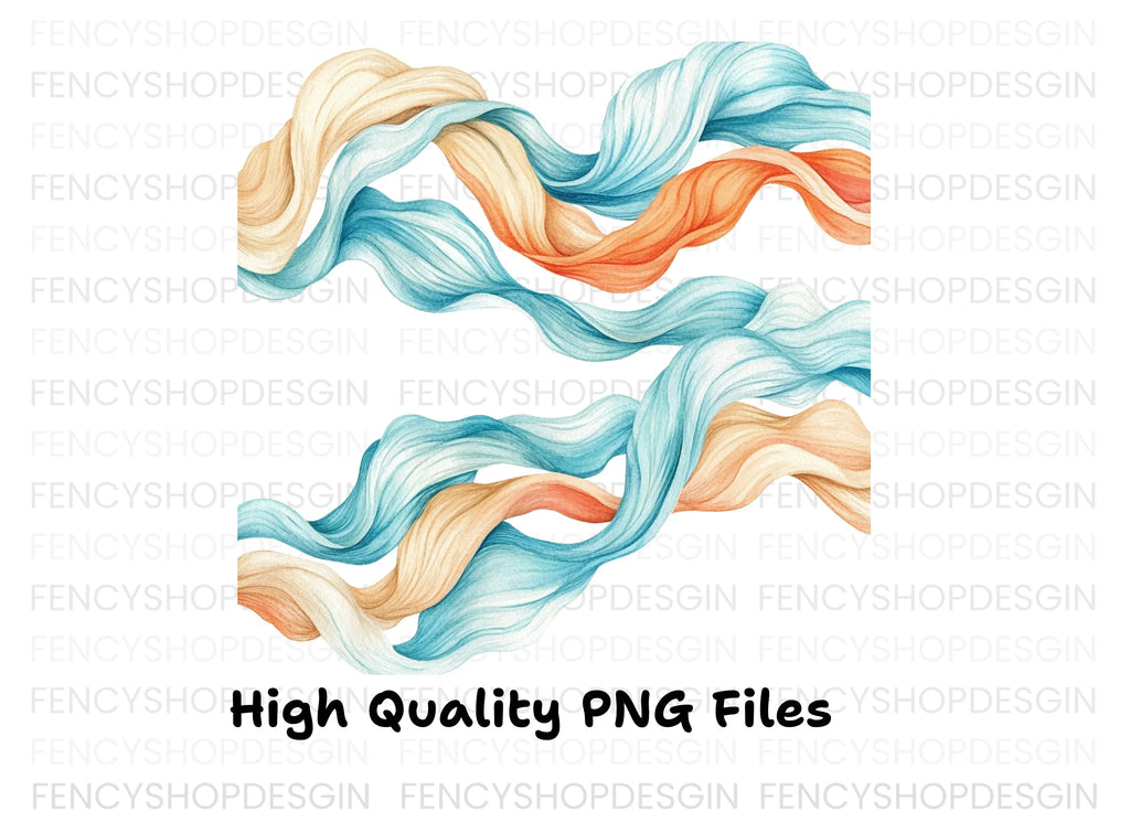 Flowing Fabric Clipart Bundle