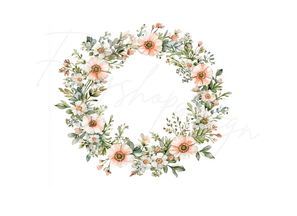 Wildflower Wreaths Clipart Bundle