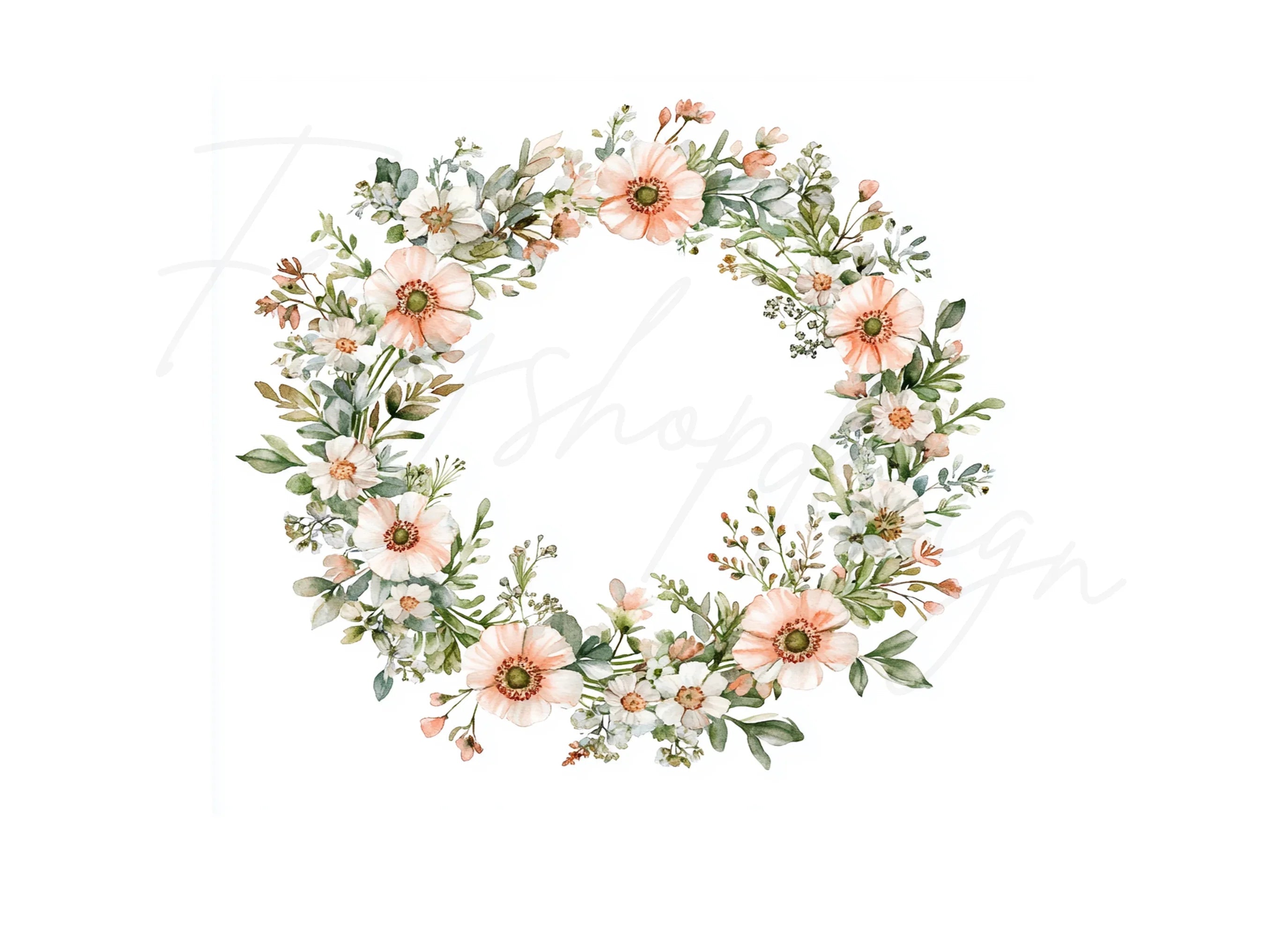 Wildflower Wreaths Clipart Bundle