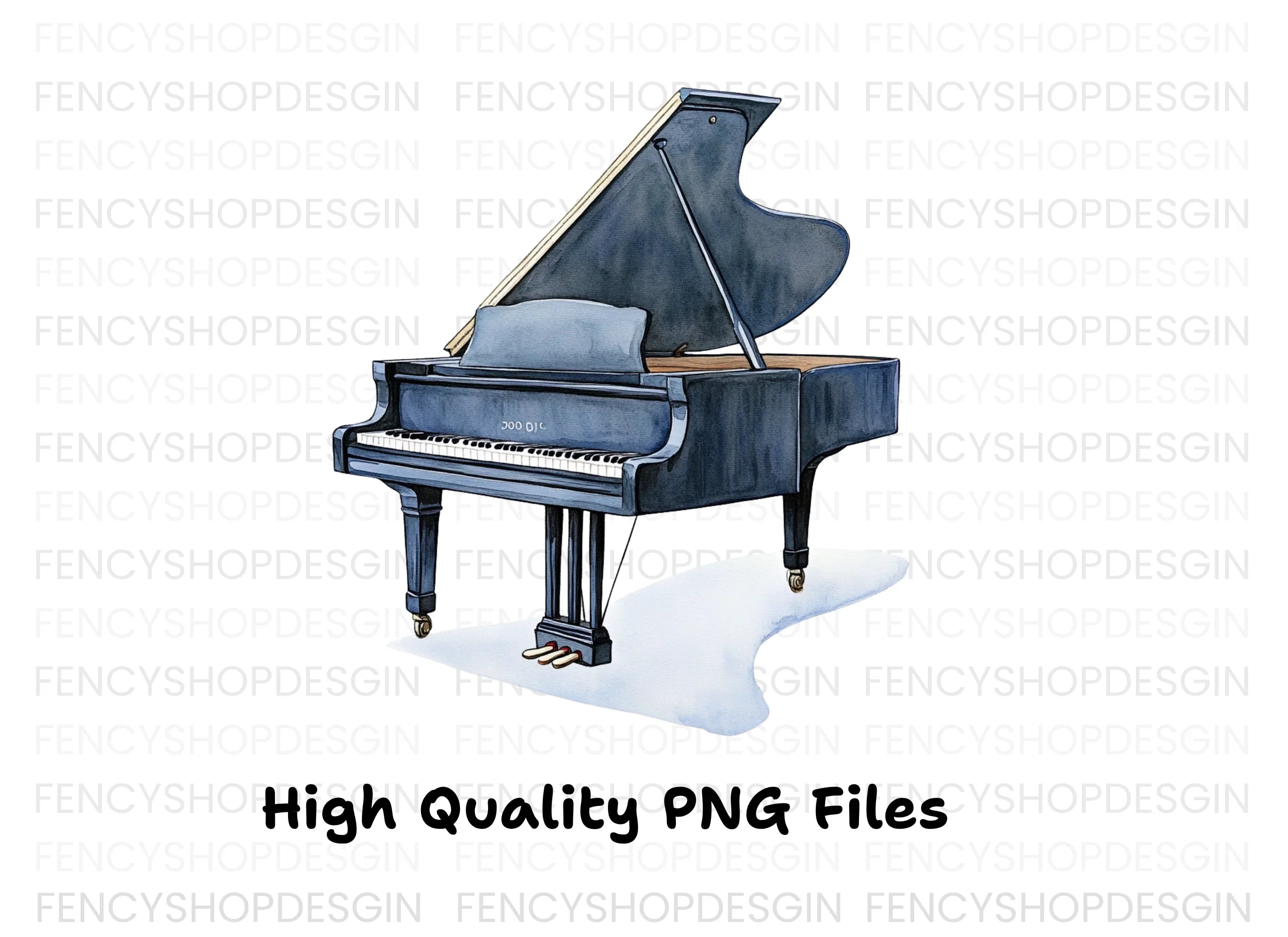 Grand Piano Clipart Bundle
