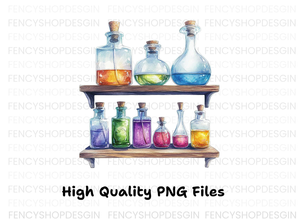 Potion Bottles Clipart Bundle