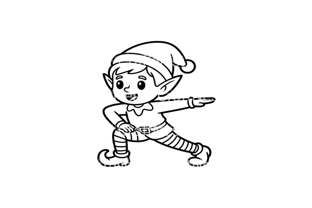 Playful Christmas Elf Coloring Books