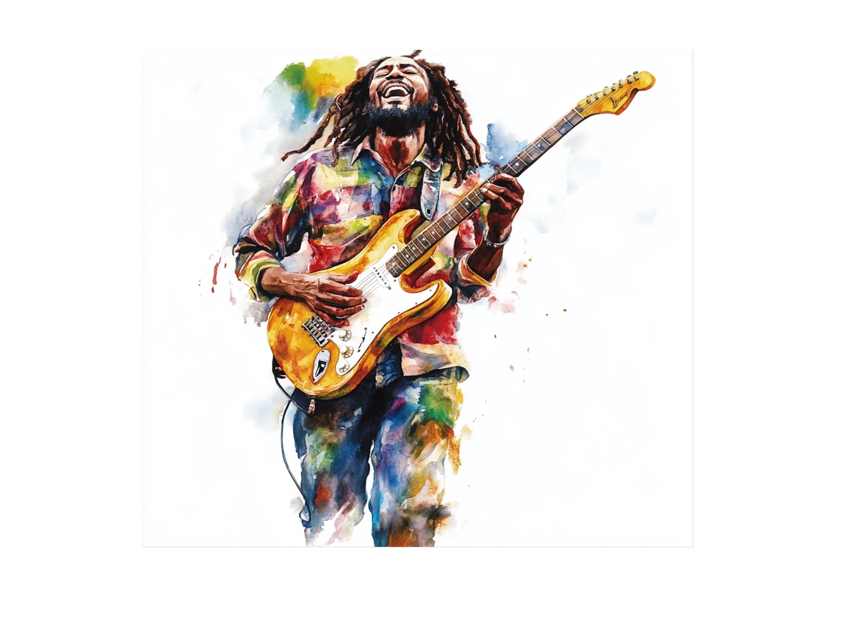 Reggae Guitarists Clipart Bundle