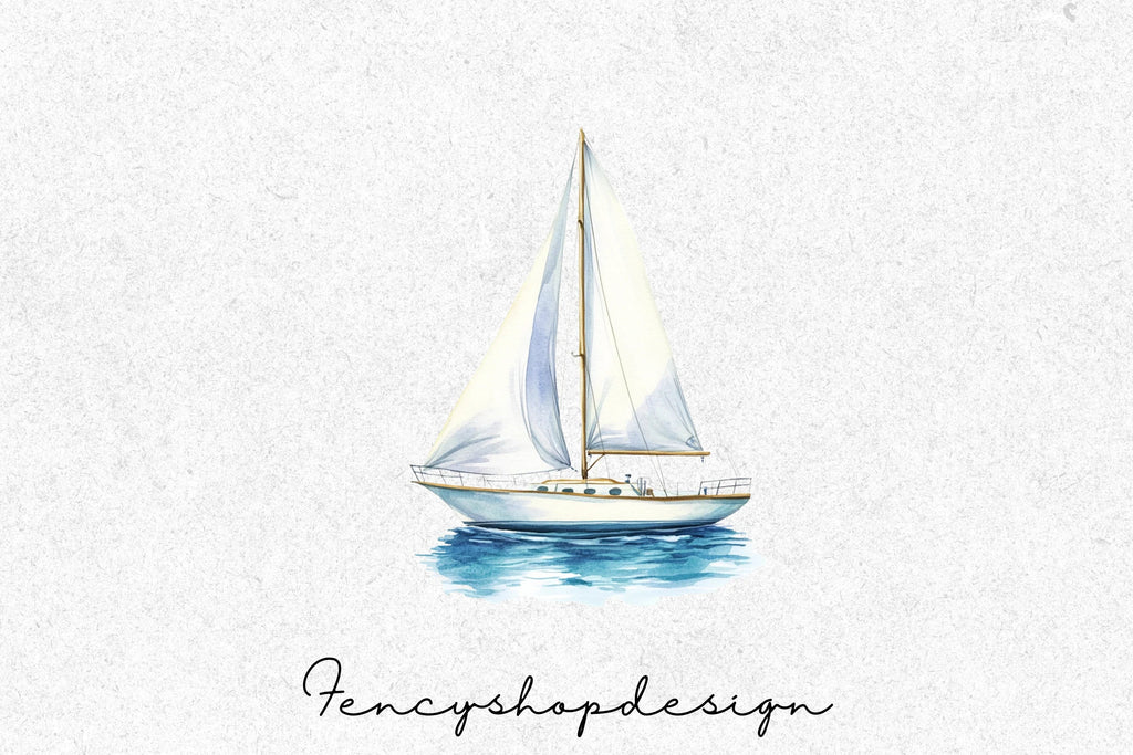 Sailboat Nautical Clipart Bundle
