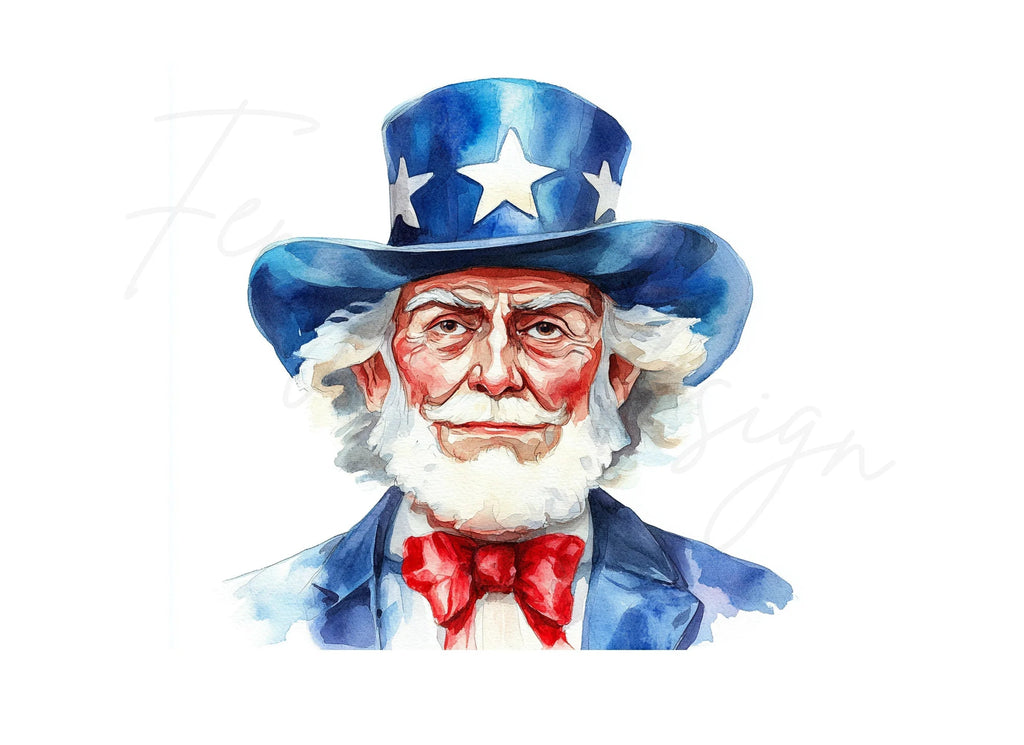 Uncle Sam Portrait Clipart Bundle