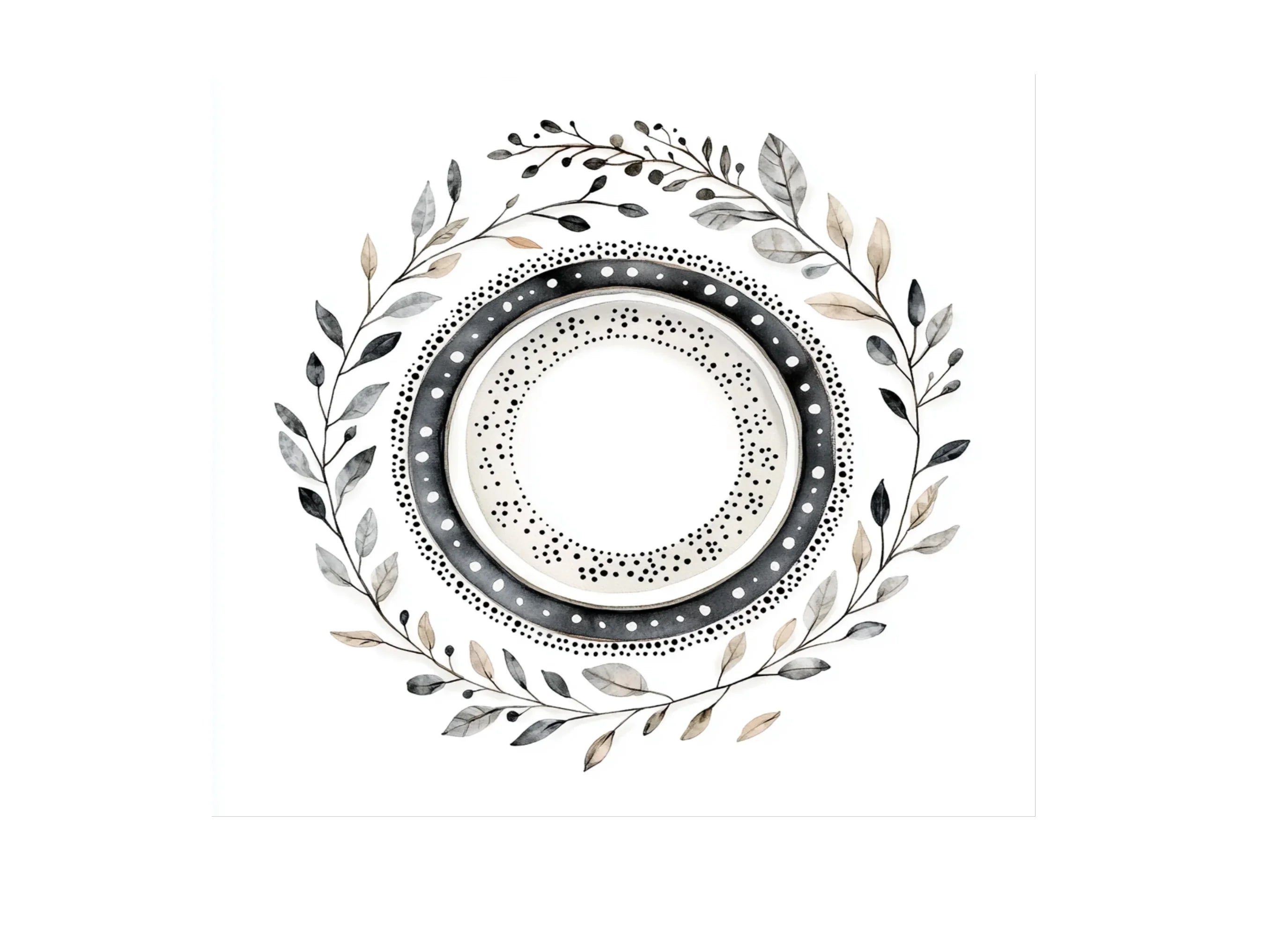 Elegant Floral Wreaths Clipart Bundle