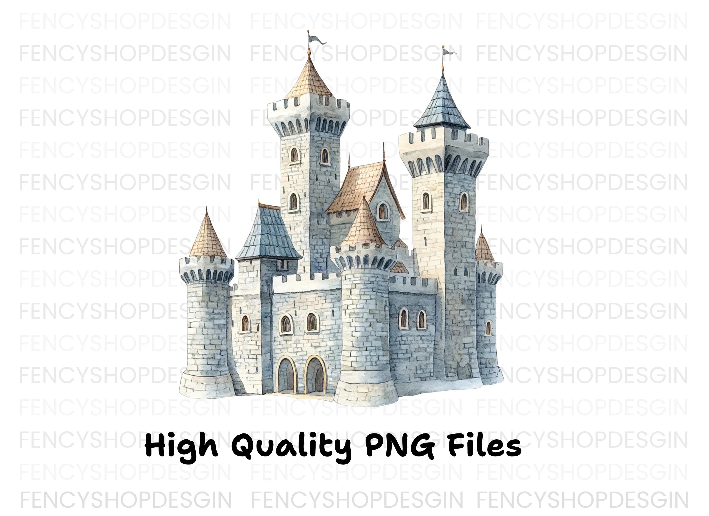 Fantasy Medieval Castle Clipart Bundle