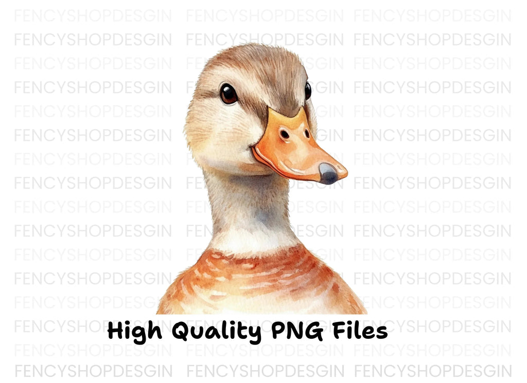 Adorable Duck Head Clipart Bundle
