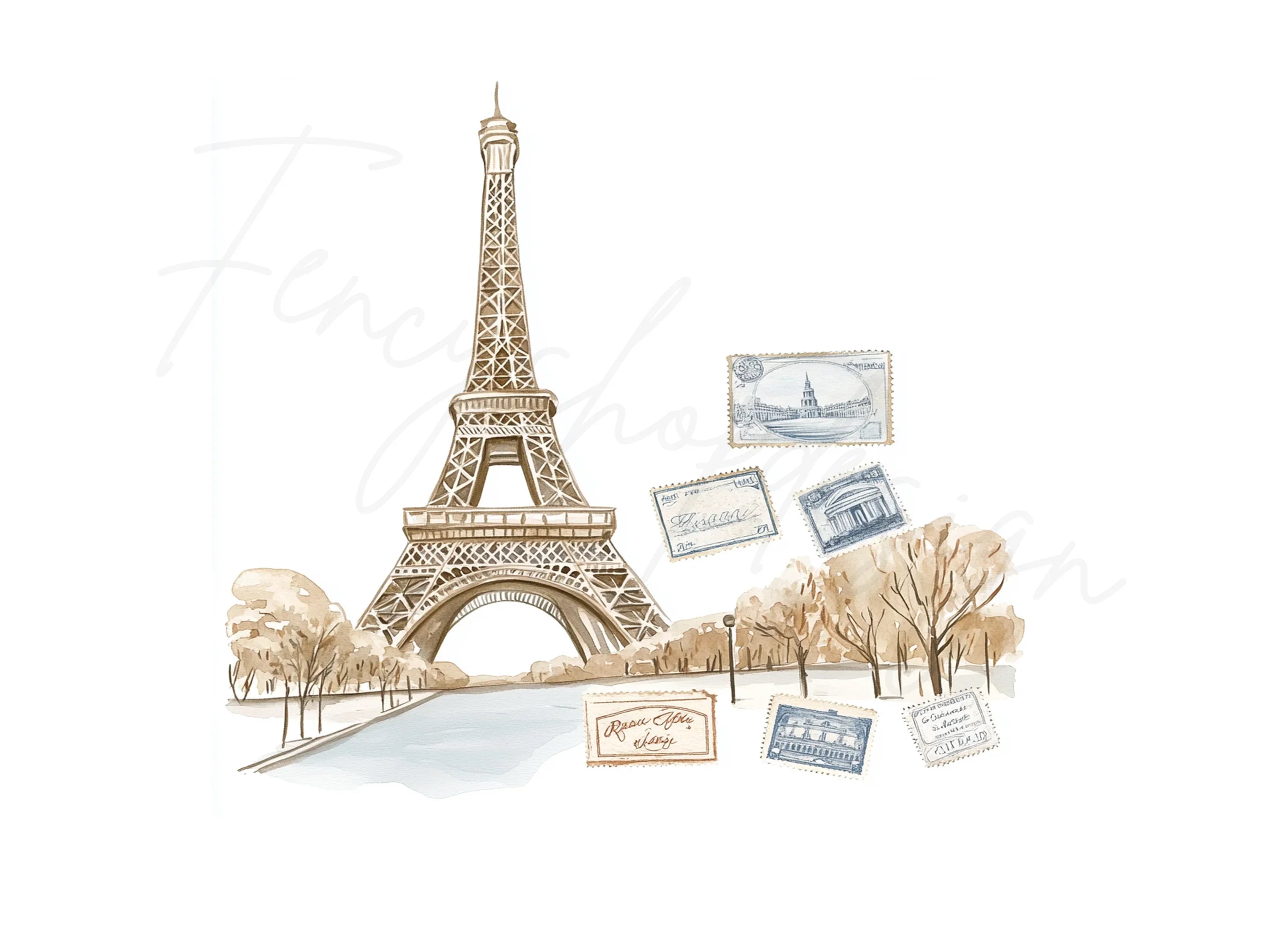 Parisian Landmarks Clipart Bundle