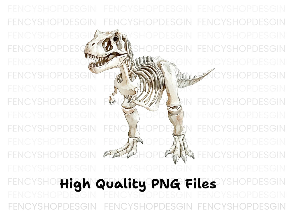 Rex Dinosaur Skeleton Clipart Bundle