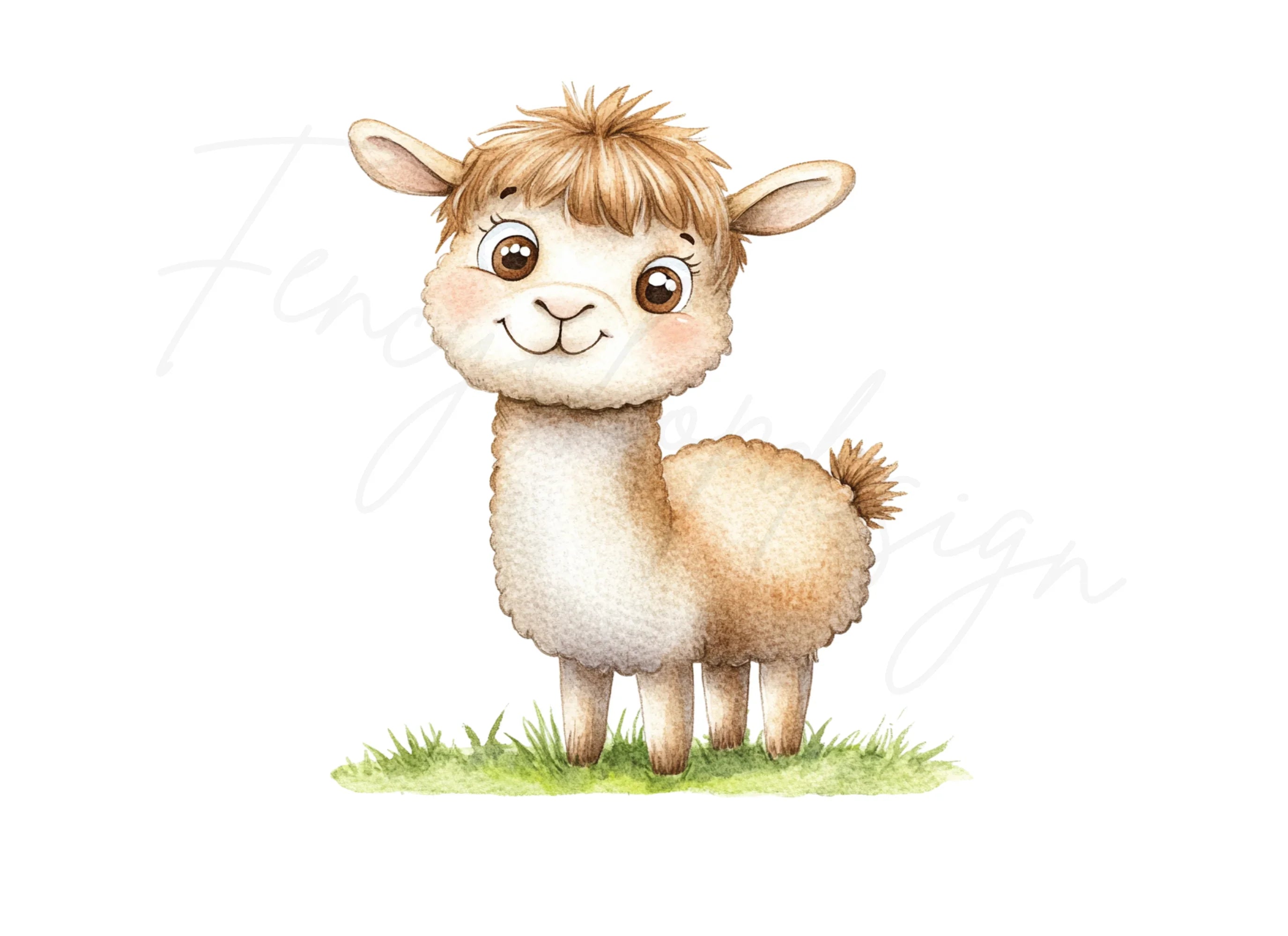 Charming Alpaca Clipart Bundle