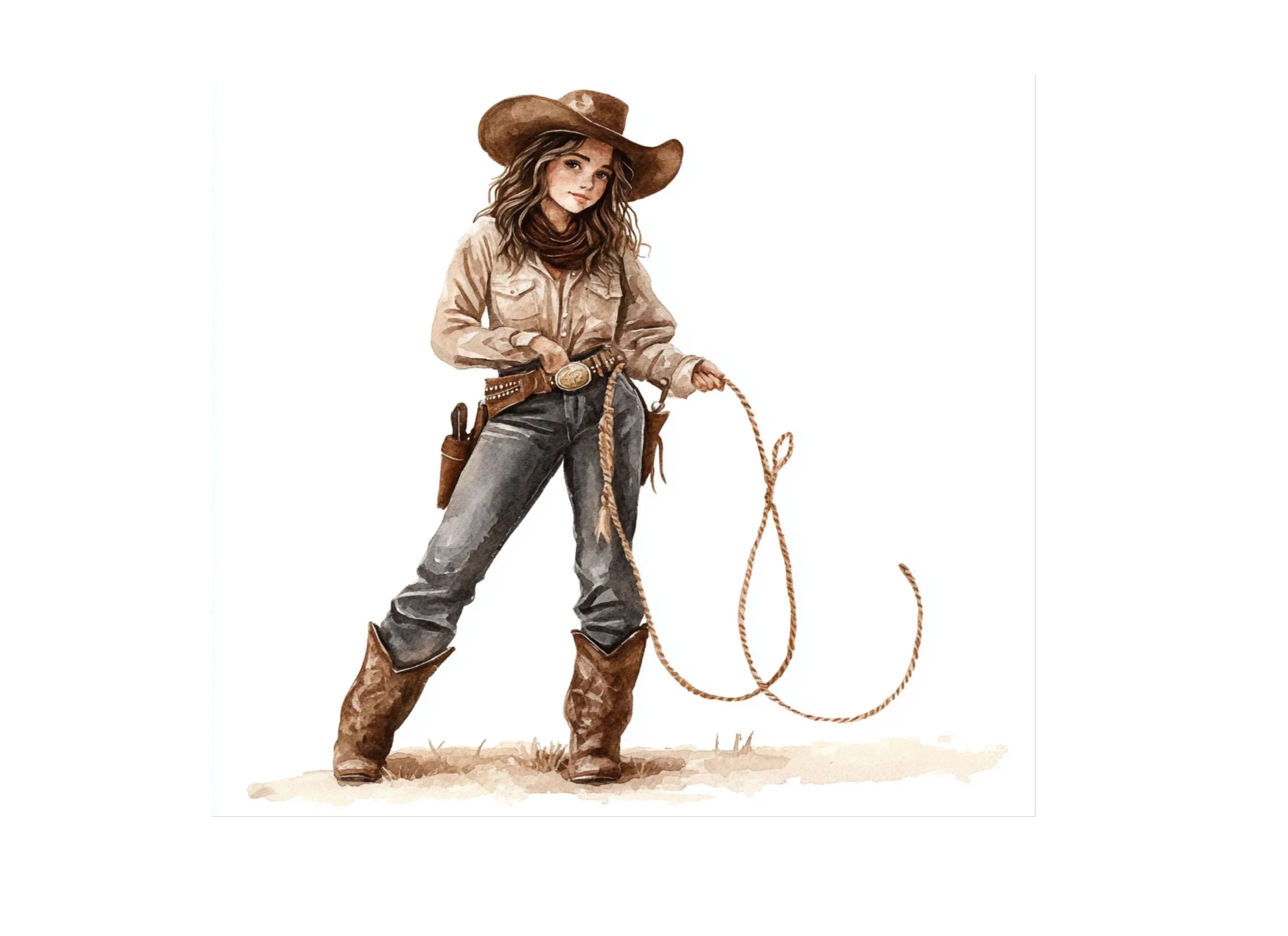 Cowgirl Clipart Bundle