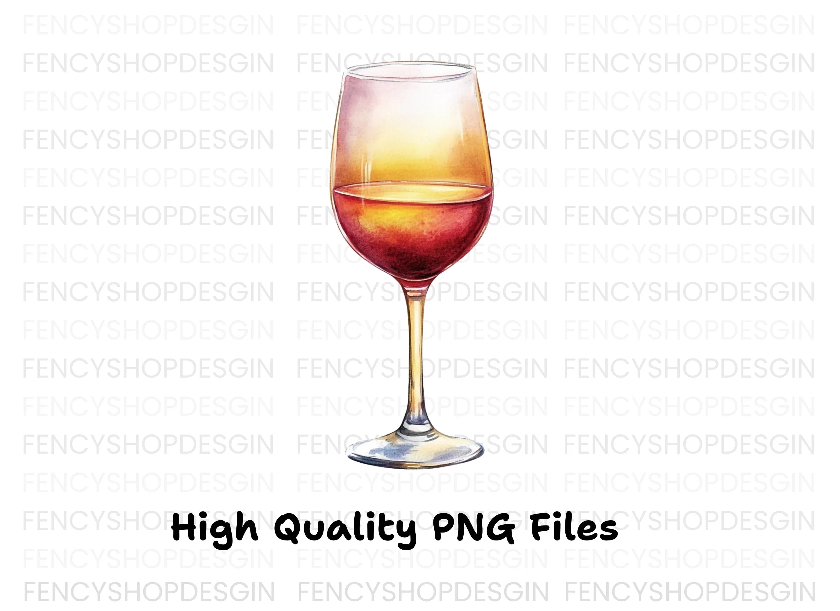 Wine Glass Clipart Bundle