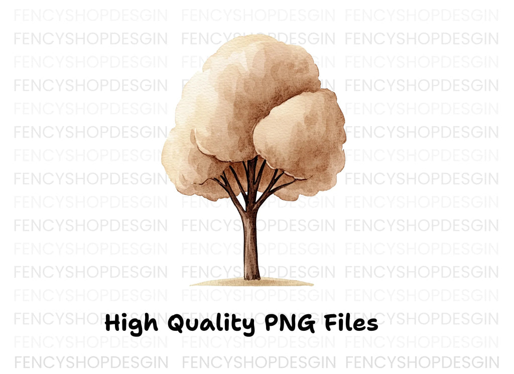 Tree Brown Tones Clipart Bundle