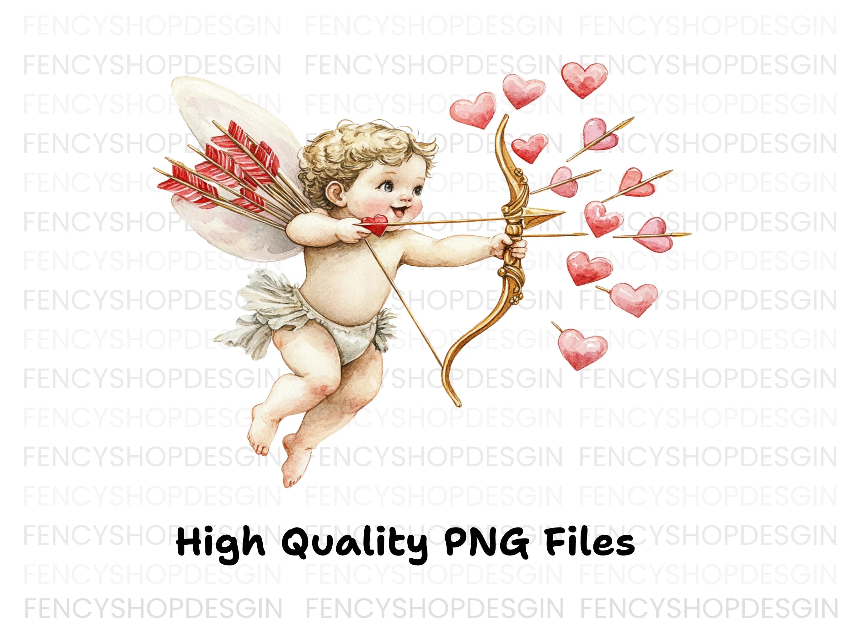 Playful Cupid Clipart Bundle