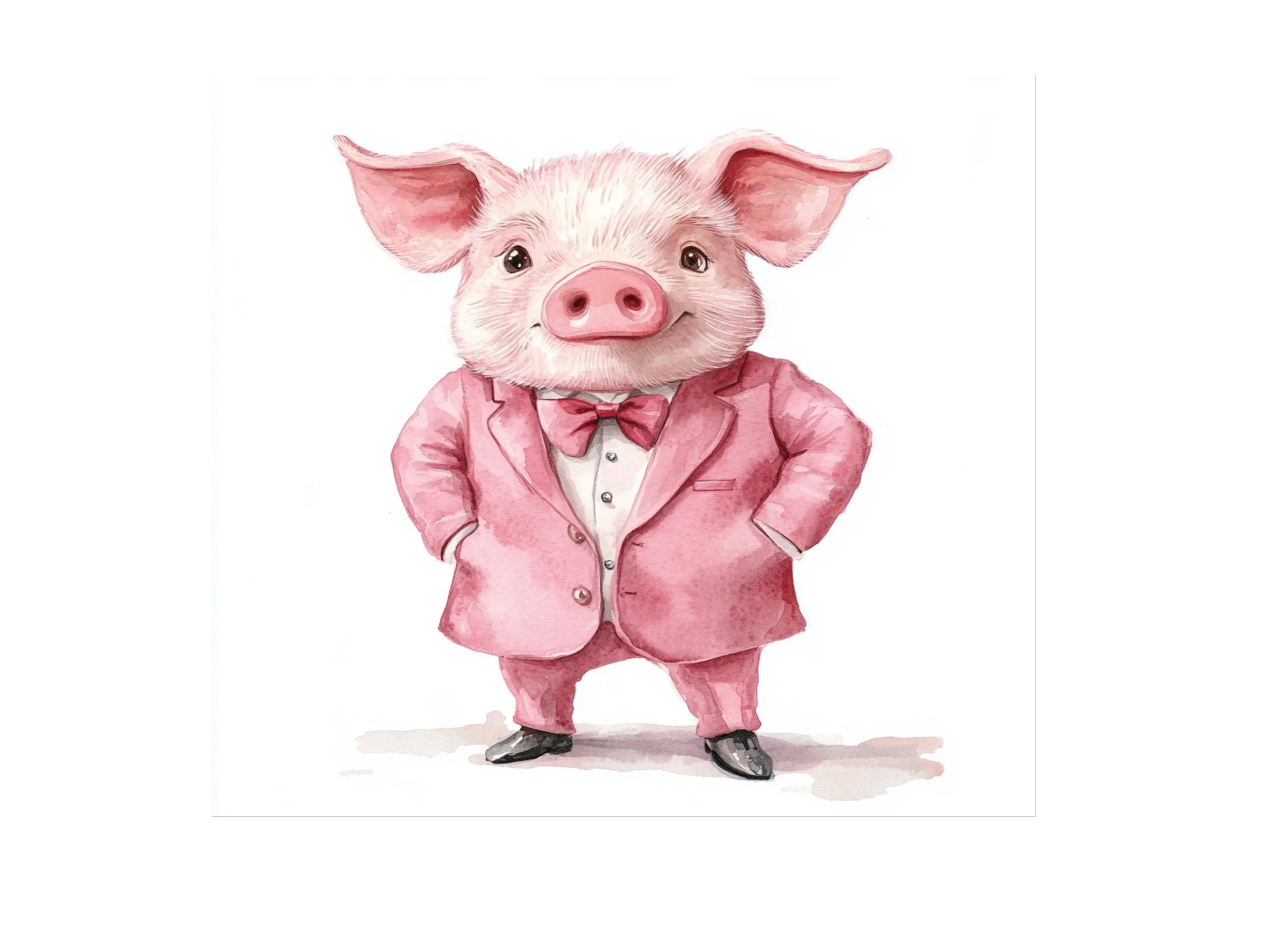 Dapper Pig in Suit Clipart Bundle