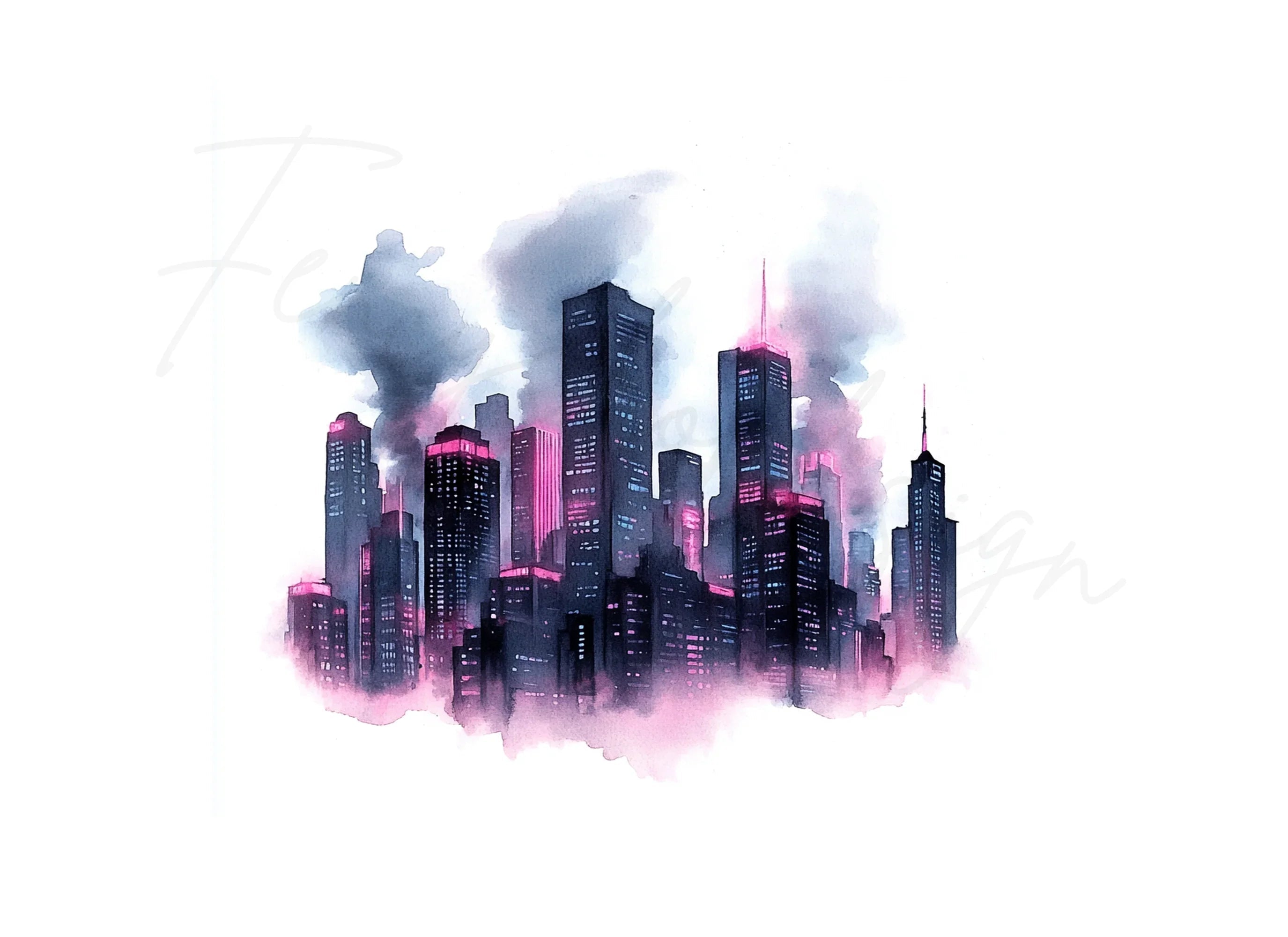 Dark Cityscape Clipart Bundle