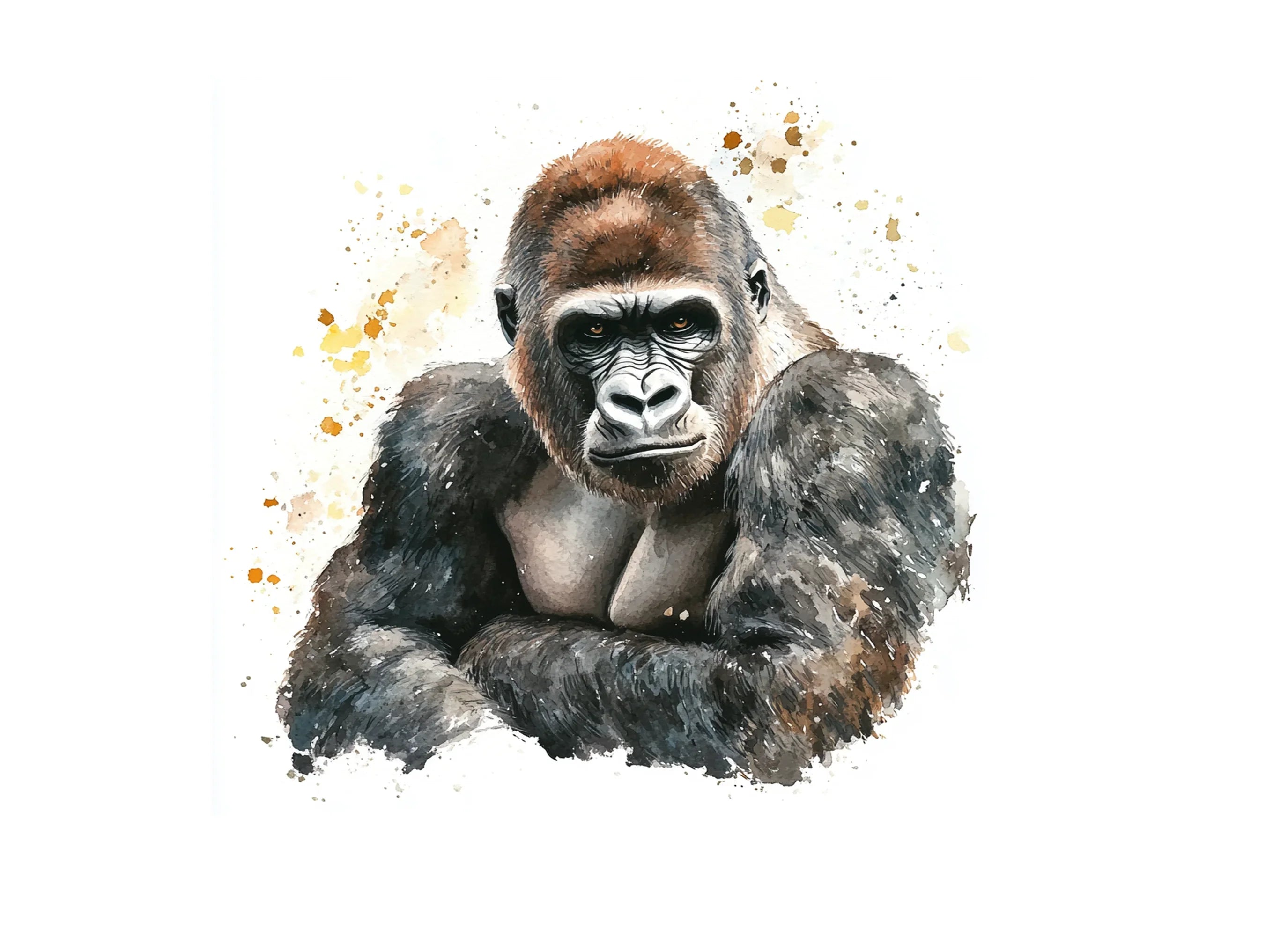 Expressive Gorilla Clipart Bundle