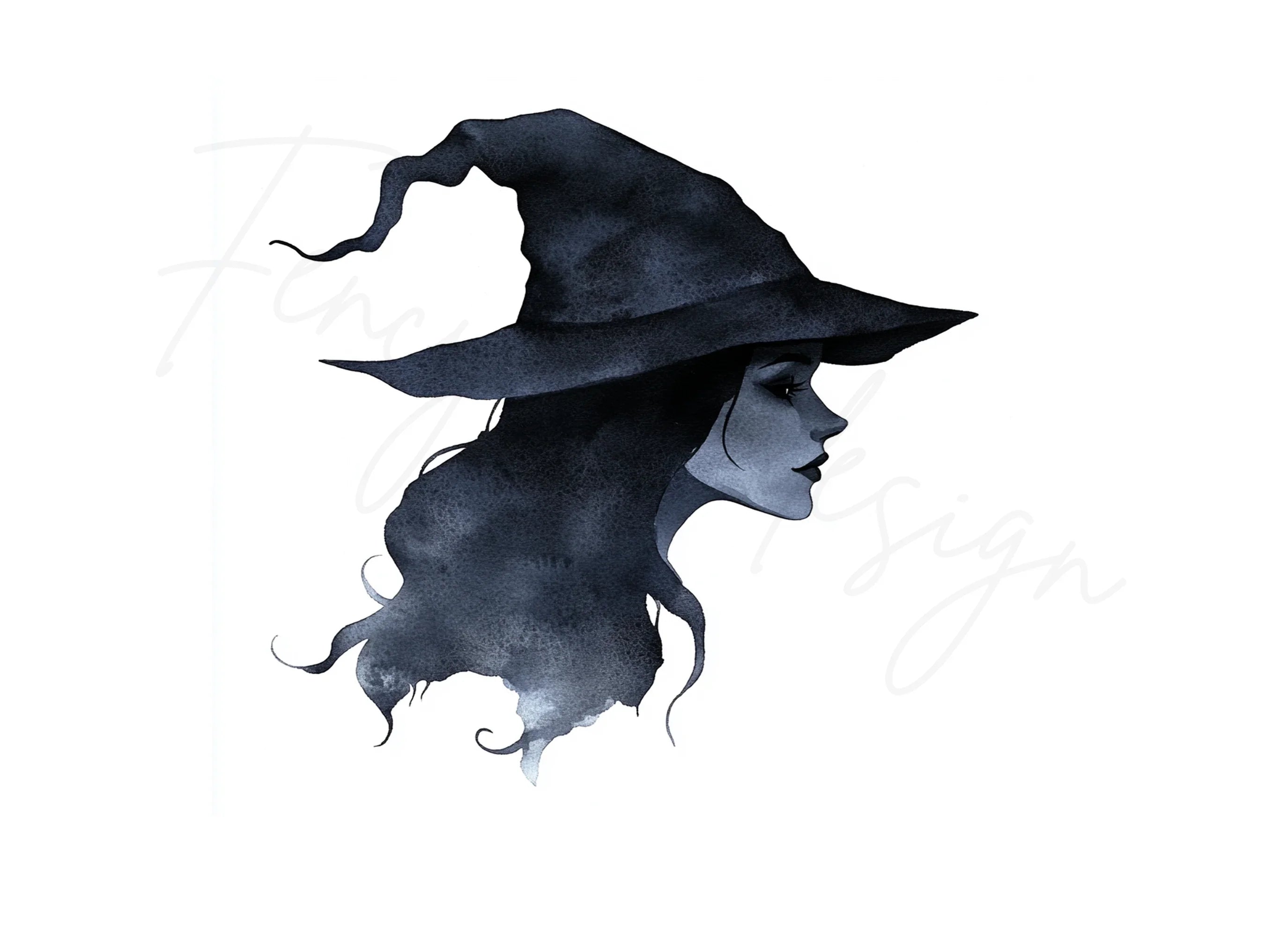 Mystical Witch Silhouette Clipart Bundle