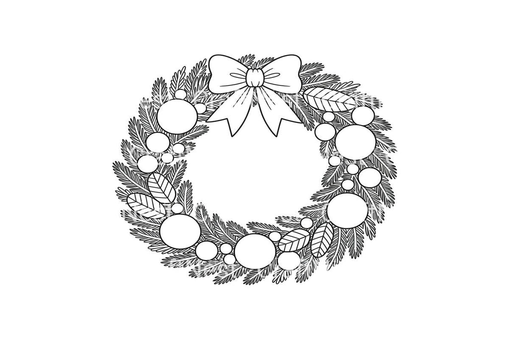 Christmas WreathFun Coloring Books