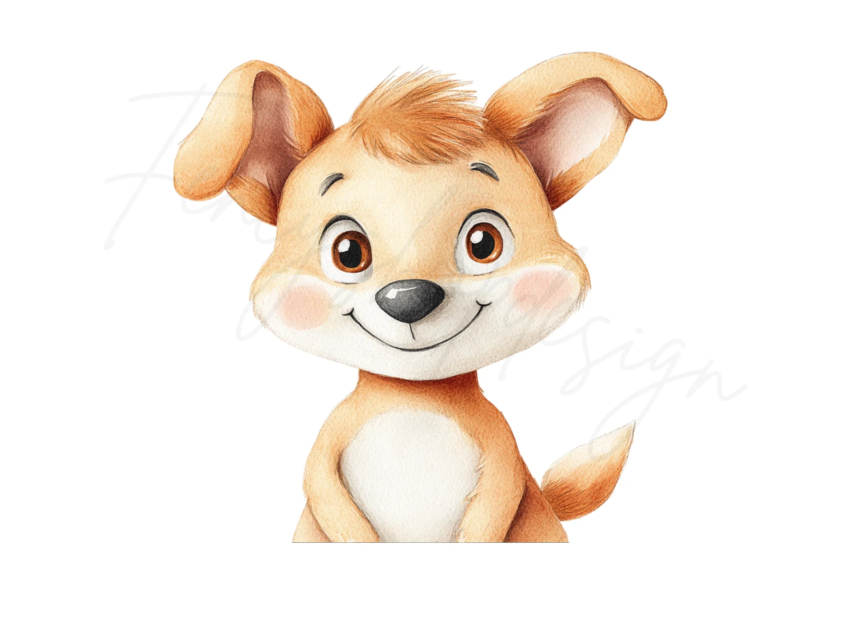 Cute Baby Fox Clipart Bundle