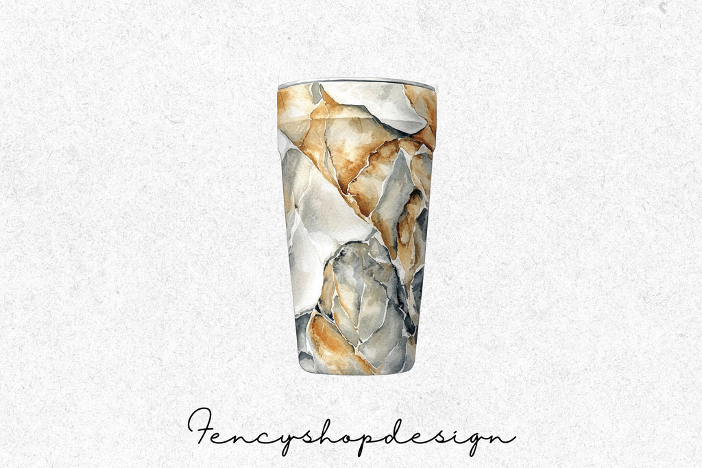 Marble Agate Tumbler Designs Clipart Bundle