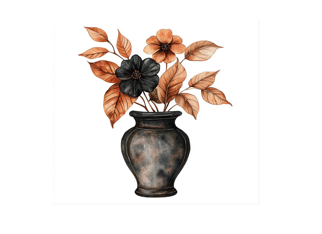 Halloween Floral Vase Clipart Bundle
