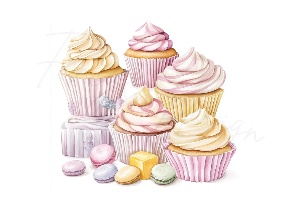 Cupcakes and Candies Clipart Bundle