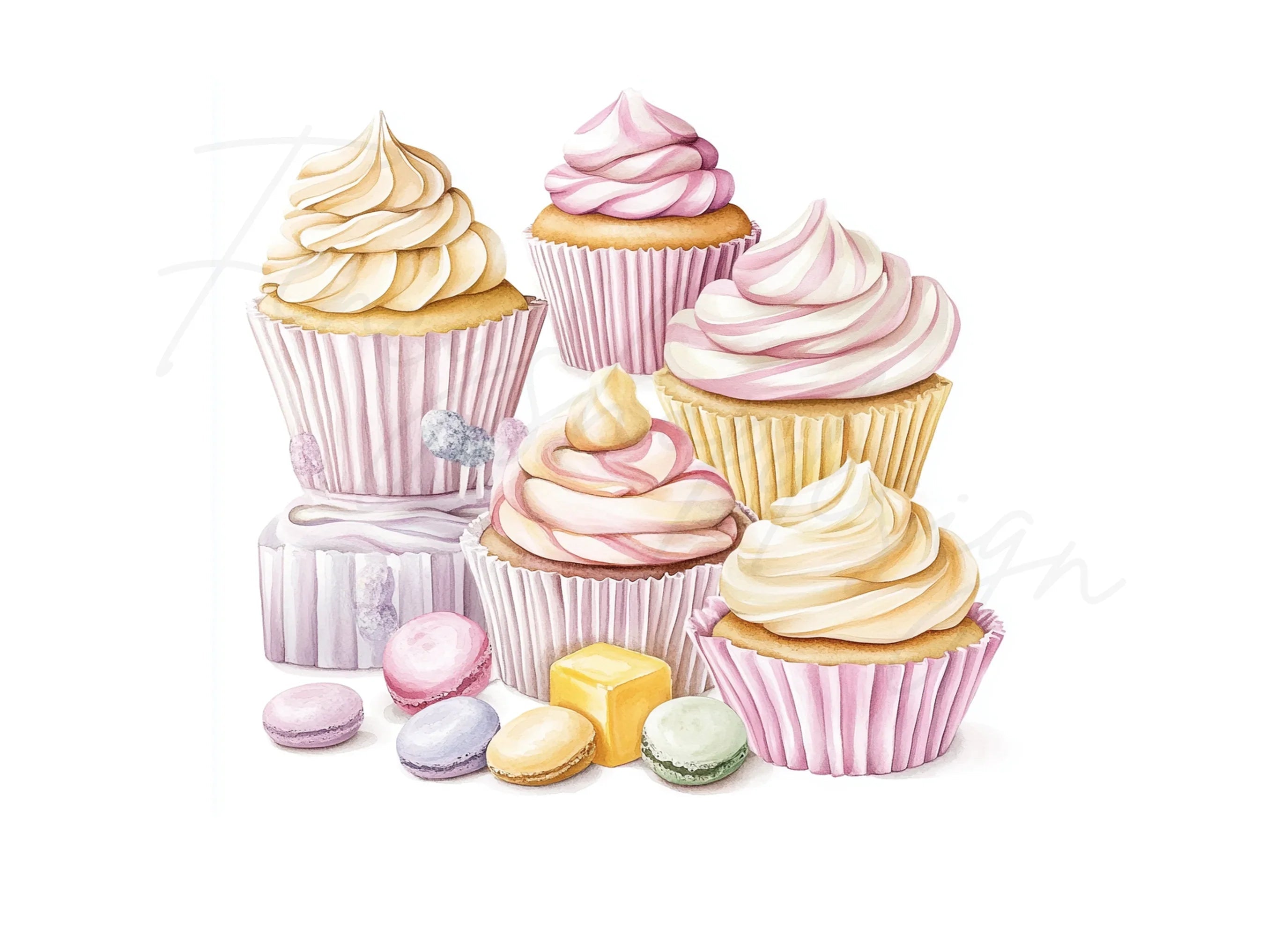 Cupcakes and Candies Clipart Bundle