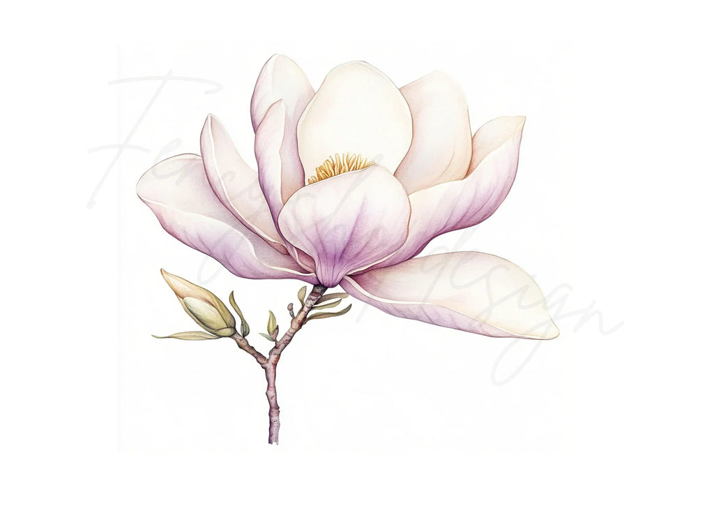 Elegant Magnolia Clipart Bundle