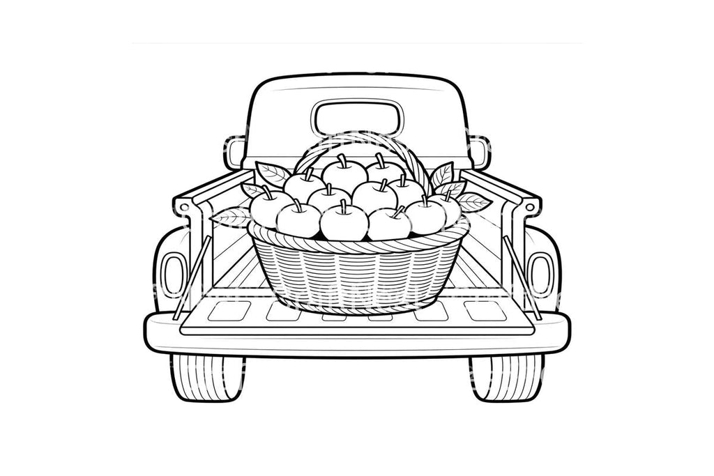 Fall Harvest Truck Coloring Books